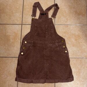 Papermoon Brown Corduroy Adjustable Overalls - Size Small